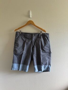 DKNY Gray Shorts with Light Blue Hem size 36